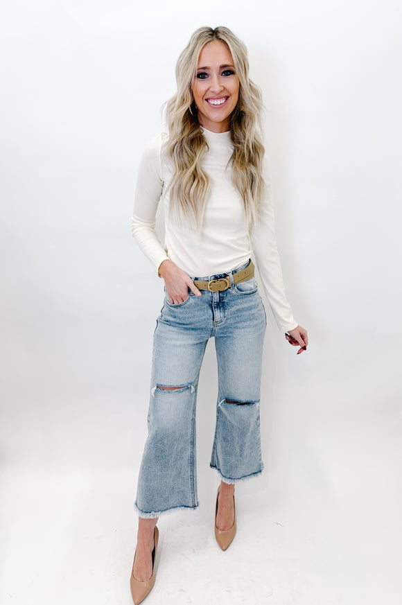 Mishae Wide Cropped Denim