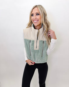 Sage Finding My Way Half Zip Vest