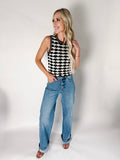 Matt Wide Leg Cuffed Jean