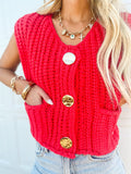 Turn Heads Red Sweater Vest