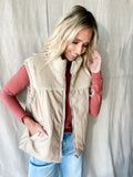 Taupe Faux/Sherpa Vest