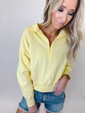 Sunshine yellow Half Zip sweatshirt