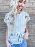 Metallic Crochet Top