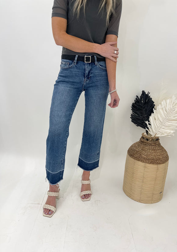 Two Tone Crop Jean