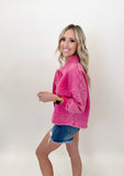 Hot Pink Front Pocket Jacket