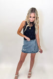 Kensie Denim Wrap Skirt