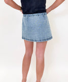 Kensie Denim Wrap Skirt