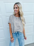 Leopard Print Button Front Sweater Cardigan