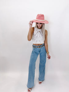 Take Your Pick Ivory Fishnet Tank