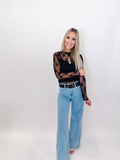 Lavish Looks Black Lace Top