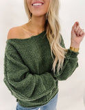 Olive Slouchy Sweater