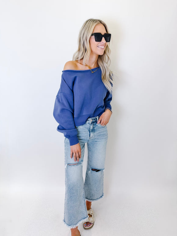 Tia Marlin Off Shoulder Sweatshirt