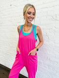 Kenah Hot Pink Jumpsuit