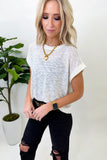 Oh So Basic Slub Tee- Ivory