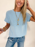 Ribbed Short Sleeve Top- 3 Colors