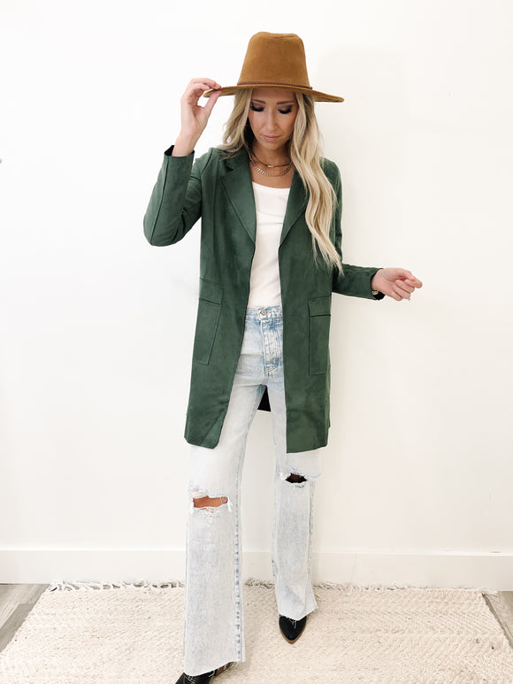 Worth The Effort Faux Suede Jacket