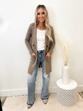 Heather Khaki Long Sweater Jacket