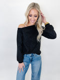 Off Shoulder Sparkle Top