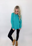 Turquoise Chenille Sweater