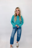 Turquoise Chenille Sweater