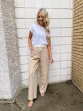 Lana Taupe Wide Leg Pants