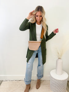 New Olive Long Sweater Jacket