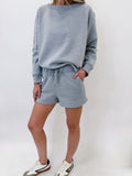 Navigating Life Grey 2 Piece Short Set