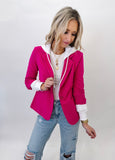 Determined To Rise Fuchsia Linen Blazer