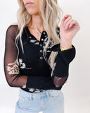 Lea Floral Mesh Top