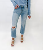 Livi Crop Frayed Denim