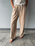 Lana Taupe Wide Leg Pants