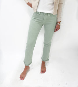 Kodi Mint Crop Straight Jean