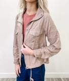 Hazelnut Cropped Utility Jacket