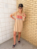 Taupe America Graphic T-Shirt Dress