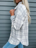 Need A Conversation Grey Plaid Flannel