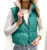 Green Reversible Puff Vest