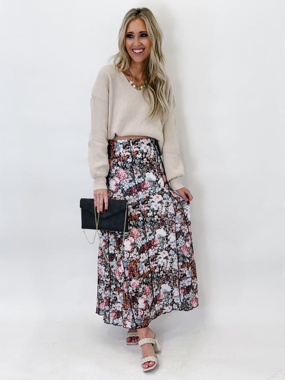 Talk About Floral Skirt