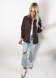 Quilted Wrinkle Gauze Long Sleeve Shacket