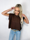 Oversized Viscose Sweater Vest