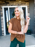 Dark Camel Crew Neck Sweater