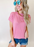 Striped Round Neck Short Sleeve T-Shirt
