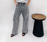 Grey Wash Wide Leg Pants