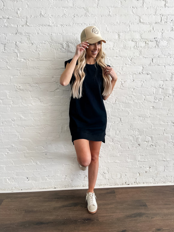 Black Sweatshirt Dress