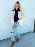 High-Low Turtleneck Sleeveless Sweater Top