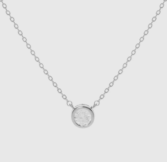 Silver Round Cut Necklace