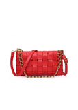 Ruby Red Weaved Shoulder Bag