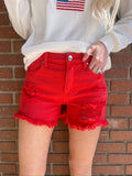 Pretty In Red Shorts