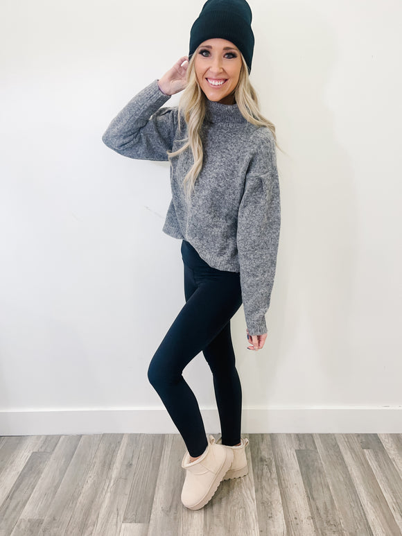 Dark Grey Turtleneck Sweater