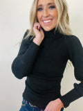 Melinda Black Turtleneck Top