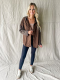 Georgie Hooded Dark Brown Jacke